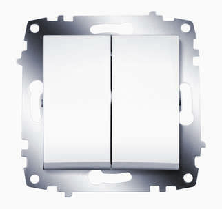 Выключатель 2-кл. 1мод. СП Cosmo 10А IP20 механизм бел. ABB 619-010200-202