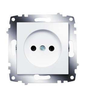 Розетка 1-м СП 1мод. Cosmo 16А IP20 без заземл. механизм бел. ABB 619-010200-215