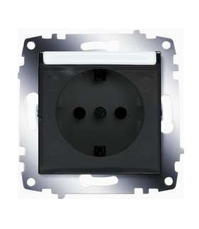 Розетка 1-м СП Cosmo 16А IP20 с заземл. с крышкой механизм бел. ABB 619-010200-218