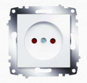 Розетка 1-м СП Cosmo 16А IP20 без заземл. защ. шторки механизм бел. ABB 619-010200-286