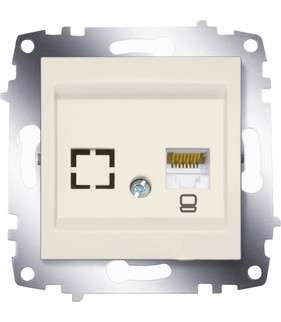 Механизм розетки комп. 1-м cosmo (rj45 cat.6 + гнездо) крем. abb 619-010300-247