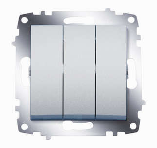 Механизм выключателя 3-кл. сп cosmo 10а ip20 алюм. abb 619-011000-254