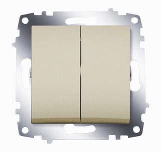Механизм выключателя 2-кл. сп cosmo 10а ip20 титаниум abb 619-011400-202