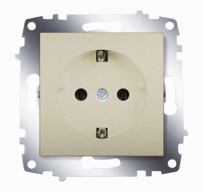 Розетка 1-м СП 1мод. Cosmo 16А IP20 с заземл. механизм титаниум ABB 619-011400-217