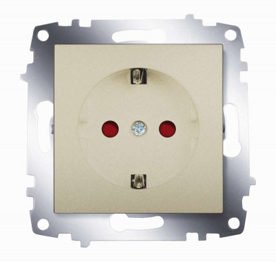 Розетка 1-м СП Cosmo 16А IP20 с заземл. защ. шторки механизм титаниум ABB 619-011400-243