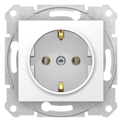 Розетка 1-м СП Sedna 16А IP20 250В с заземл. без защ. шторок механизм бел. SchE SDN3000521