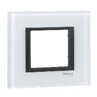 Рамка 1-м Unica Top горизонт. стекло бел. SchE MGU68.002.7C2