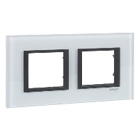Рамка 2-м Unica Top Class горизонт. стекло бел. SchE MGU68.004.7C2