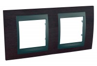Рамка 2-м Unica Top дерево венге/графит SchE MGU66.004.2M3