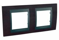 Рамка 2-м Unica Top дерево венге/графит SchE MGU66.004.2M3