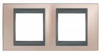 Рамка 2-м Unica Top оникс/графит SchE MGU66.004.296