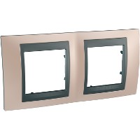 Рамка 2-м Unica Top оникс/графит SchE MGU66.004.296