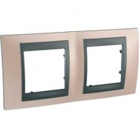 Рамка 2-м Unica Top оникс/графит SchE MGU66.004.296