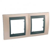 Рамка 2-м Unica Top оникс/графит SchE MGU66.004.296