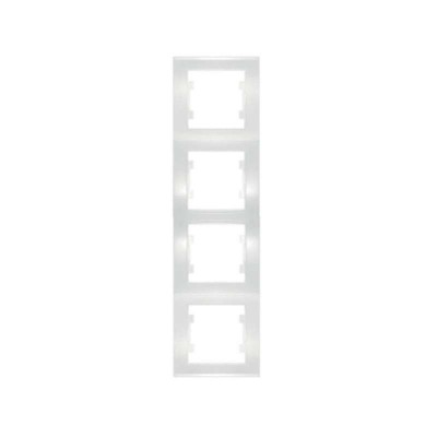 Рамка 4-м бриллиант верт. бел. universal 7947496