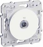 Розетка телевизионная оконечная TV 1-м Odace механизм бел. SchE S52R445