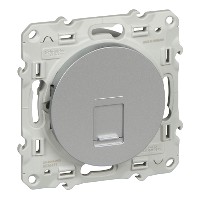 Механизм розетки компьютерной 1-м Odace RJ45 кат.5E неэкранир. алюм. SchE S53R471