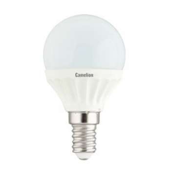 Лампа светодиодная led3-g45/845/e14 3вт шар 4500к белый e14 260лм 220-240в camelion 11375