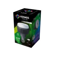 Лампа светодиодная LED kosmos premium 45вт e40 230в 4500к 5000лм (переходник с e40 на e27 в комплекте) космос khwled45we4045