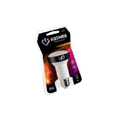 Лампа светодиодная kosmos premium LED 8вт reflector 63мм e27 230в 3000к космос kled8wr63230ve2727