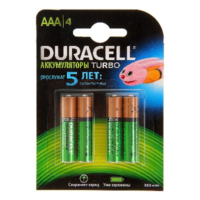 Аккумулятор hr03aaa 950ма.ч bp-2 (блист.2шт) duracell не вып