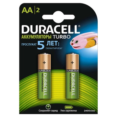 Аккумулятор hr6aa 2400ма.ч/2500ма.ч bp-2 предзаряженные (блист.2шт) duracell б0006109