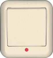 Выключатель 1-кл. ОП Прима 10А IP20 с индикацией сл. кость SchE VA1U-111-S