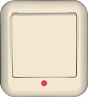 Выключатель 1-кл. ОП Прима 6А IP20 с индикацией сл. кость (опт. упак.) SchE A16-046-S