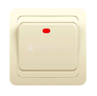 Выключатель 1-кл. сп classic 10а ip20 с индик. крем. powerman 1156499