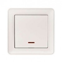 Выключатель 1-кл. СП W59 16А IP20 с подсветкой в сборе бел. SchE VS116-153-18