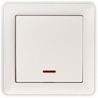 Выключатель 1-кл. СП W59 16А IP20 с подсветкой в сборе бел. SchE VS116-153-18
