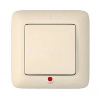 Выключатель 1-кл. СП Прима 10А IP20 с индикацией сл. кость (опт. упак.) SchE VS1U-115-S