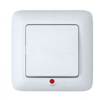 Выключатель 1-кл. СП Прима 6А IP20 с подсветкой бел. (опт. упак.) SchE S16-053-B
