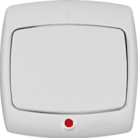 Выключатель 1-кл. СП Рондо 10А IP20 с индикацией бел. SchE VS1U-125-BI