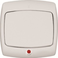 Выключатель 1-кл. СП Рондо 10А IP20 с индикацией бел. SchE VS1U-125-BI