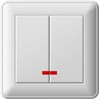 Выключатель 2-кл. СП W59 16А IP20 с подсветкой в сборе бел. SchE VS516-251-18