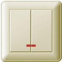 Выключатель 2-кл. СП W59 16А IP20 с подсветкой в сборе сл. кость SchE VS516-251-28