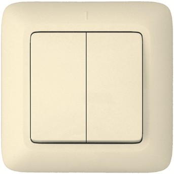 Выключатель 2-кл. СП Прима 6А IP20 сл. кость (опт. упак.) SchE S56-043-S