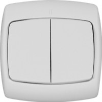Выключатель 2-кл. СП Рондо 6А IP20 бел. SchE S56-052-BI
