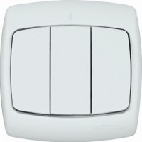 Выключатель 3-кл. СП Рондо 10А IP20 бел. SchE VS05U-321-BI