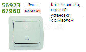 Кнопка звонка сп classic с символом бел. powerman 1151399