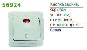 Кнопка звонка сп classic с символом и инд. powerman 1151405