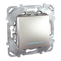 Механизм выключателя 1-кл. СП Unica Top 10А IP20 (сх. 1а) с подсветкой алюм. SchE MGU5.201.30NZD