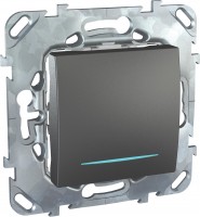 Выключатель 1-кл. СП Unica TOP 10А IP20 (сх. 1а) с подсветкой механизм графит SchE MGU5.201.12NZD