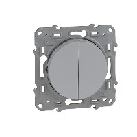 Выключатель 2-кл. СП Odace 10А IP21 (сх. 2) механизм бел. SchE S52R211