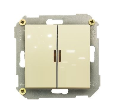 Механизм выключателя 2-кл. сп simon34 с подсветкой сл. кость 34392-031