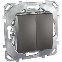 Механизм выключателя 2-кл. СП Unica Top 10А IP20 (сх. 5) графит SchE MGU5.211.12ZD