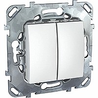 Выключатель 2-кл. СП Unica 10А IP20 (сх. 5) механизм бел. SchE MGU5.211.18ZD
