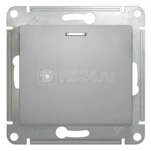 Механизм кнопки нажимной 1-кл. СП Glossa 10А IP20 (сх. 1а) 10AX с подсветкой алюм. SchE GSL000317