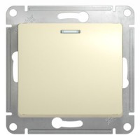 Механизм кнопки нажимной 1-кл. СП Glossa 10А IP20 (сх. 1а) 10AX с подсветкой беж. SchE GSL000217
